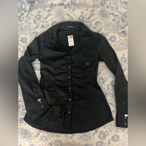 NWT Express Black Collared Shirt